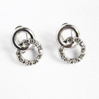 Люксовые серьги в стразах Mirra
