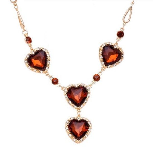 Эксклюзивное колье brandy  hearts
