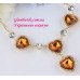 Эксклюзивное колье brandy  hearts
