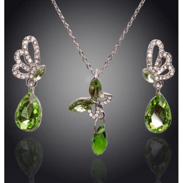 Комплект SWAROVSKI Мотылёк с кристаллом