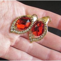 Люксовые серьги Джозефина  red