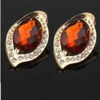 Люксовые серьги Джозефина карамель