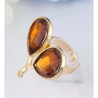 Люксовое кольцо Алфея карамель