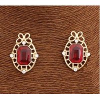 Эксклюзивные серьги Антея красное