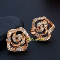 Серьги в стразах Розы