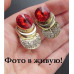 Эксклюзивные серьги Evangelina red