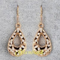 Ажурные серьги в стразах Блеск