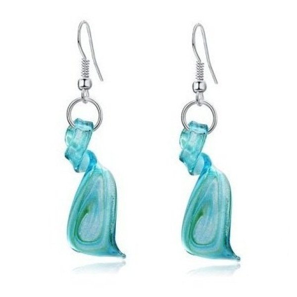 Серьги Murano-style Ice шик