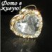Эксклюзивное кольцо  Crystal hearts – 2447-3
