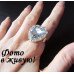Эксклюзивное кольцо  Crystal hearts – 2447-3