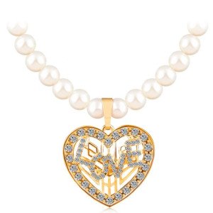 Жемчужное ожерелье Сердце love