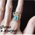Эксклюзивное кольцо Glam Голубое
