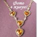Эксклюзивное колье brandy  hearts