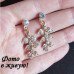 Серьги в стразах Листва