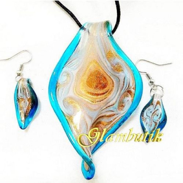 Комплект Murano-style Голубая лагуна
