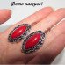 Коралловые серьги Цветы – 10-840-3