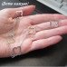 Серебристый комплект четырехлистник – 10-848