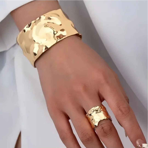Набір браслет і каблучка Скоба, манжет, кафи – 1175