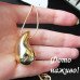 Кулон на цепи и серьги Капли – 1182