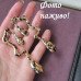 Кулон з сережками Абстракція леопард