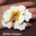 Серьги белые металлические лепестки – 1409-2