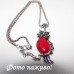 Кулон Сова говлит под коралл – 4349-2