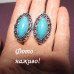 Голубые серьги с бирюзой (говлит) Маде – 4400-1