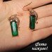 Серьги Леопарды с изумрудными кристаллами – 4764-1