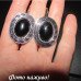 Черные античные серьги – 5527