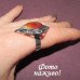 Комплект біжутерії каблучка та сережки з сердоліком - 5699