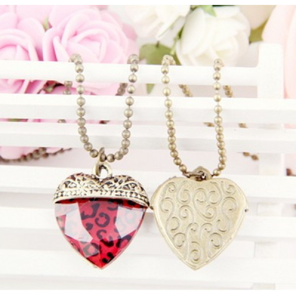 Кулон Тигровое малиновое сердце - Betsey Johnson