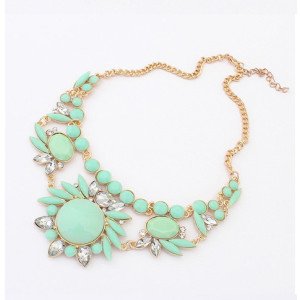 Колье Turquoise diamonds