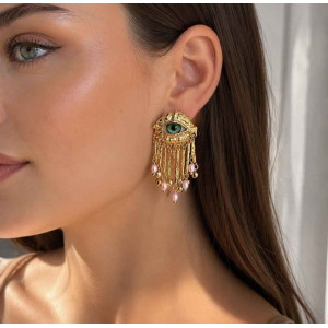 Сережки очі великі, важкі, довгі за мотивами schiaparelli 