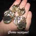 Зеленые серьги Листья с бусинами клипсы – 1154