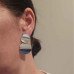 Серебристые металлические серьги Круги – 1159