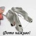 Серьги Мятые пластины  серебристые – 1170