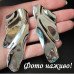Серьги Мятые пластины  серебристые – 1170