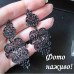 Серьги черные Элегантность ажура – 1181