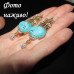 Серьги эксклюзивные голубые Замок – 1280