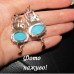 Серьги эксклюзивные голубые Замок – 1280