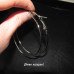 Серебристые серьги кольца 6,8 см – 1395