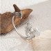 Серебристая правая каффа Русалка с жемчужиной – 1419