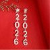 Длинные вечерние новогодние серьги в стразах 2026 – 1654