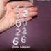 Длинные вечерние новогодние серьги в стразах 2026 – 1654