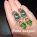 Винтажные зеленые серьги Каприз – 2224