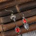 Серьги винтажного стиля разные с кристаллами – 2355