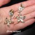 Сережки морські зірки та мушлі золотисті – 2524-1