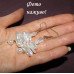 Серьги белая елка жемчужная из бусин - 2936-1