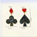 Серьги разные карточные масти бубны, трефы, черви, пики - 3079