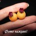 Сережки кульки з цирконом Пушинки – 6825